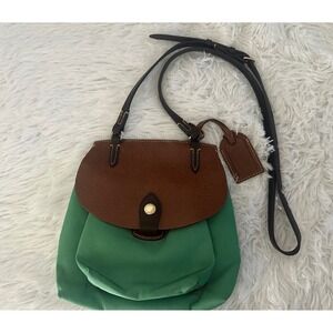 Dooney & Bourke Alto Small Nylon/Leather Crossbody Saddle Crossbody Purse Bag